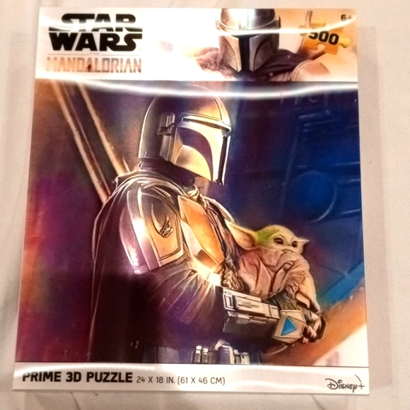 3D Puzzle Star Wars The Mandalorian w/ Grogu 500 pc nib - Picture 1 of 2